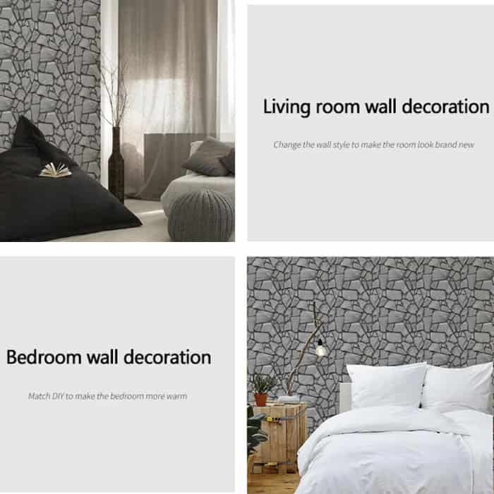 RocksWall, tridimenzionalne stenske nalepke z efektom skale (10 kos.) (1+1 GRATIS ) - Image 6