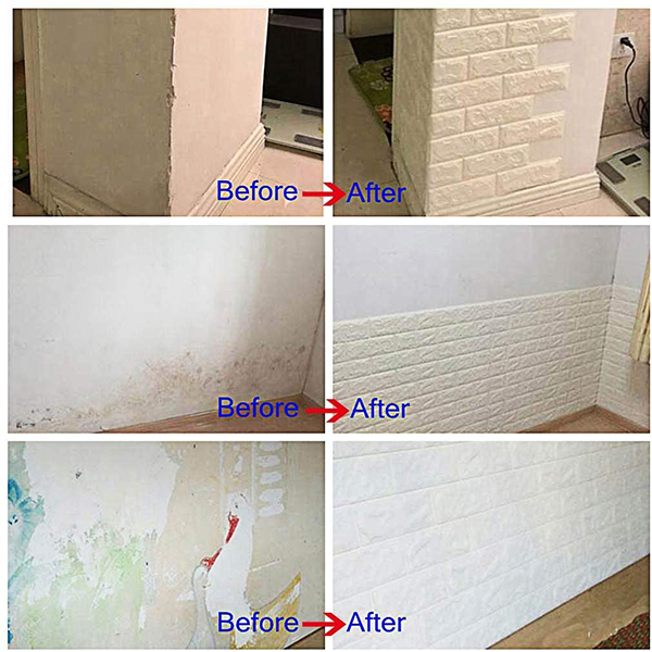 3DBrickWall, tridimenzionalne stenske nalepke z efektom opeke (5 kos.) - Image 2