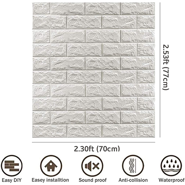 3DBrickWall, tridimenzionalne stenske nalepke z efektom opeke (5 kos.) - Image 10