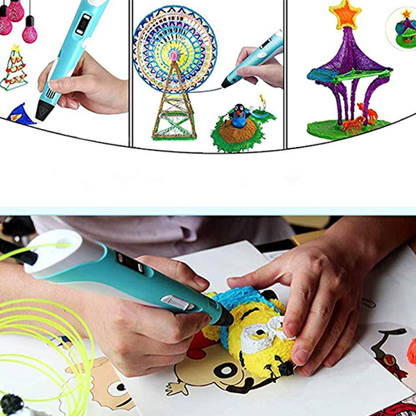 Inovativno pisalo za ustvarjanje 3D risb v 3 različnih barvah 3DPen - Image 8