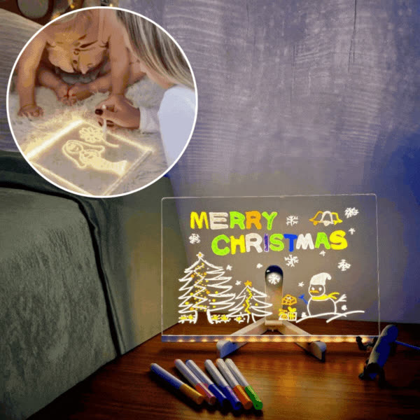 A4Lumily, akrilna LED tabla za napise in risbe - video