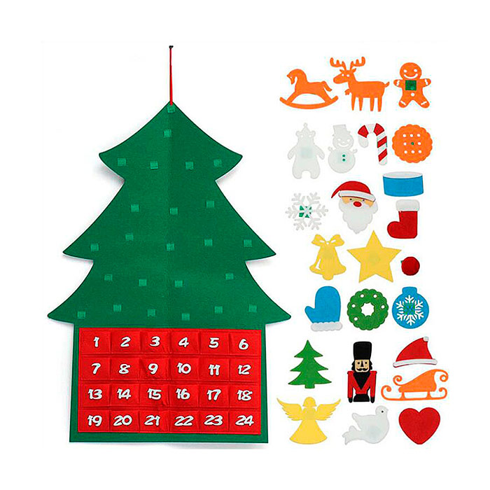 AdventTree, božično drevo iz filca s koledarjem - Image 1
