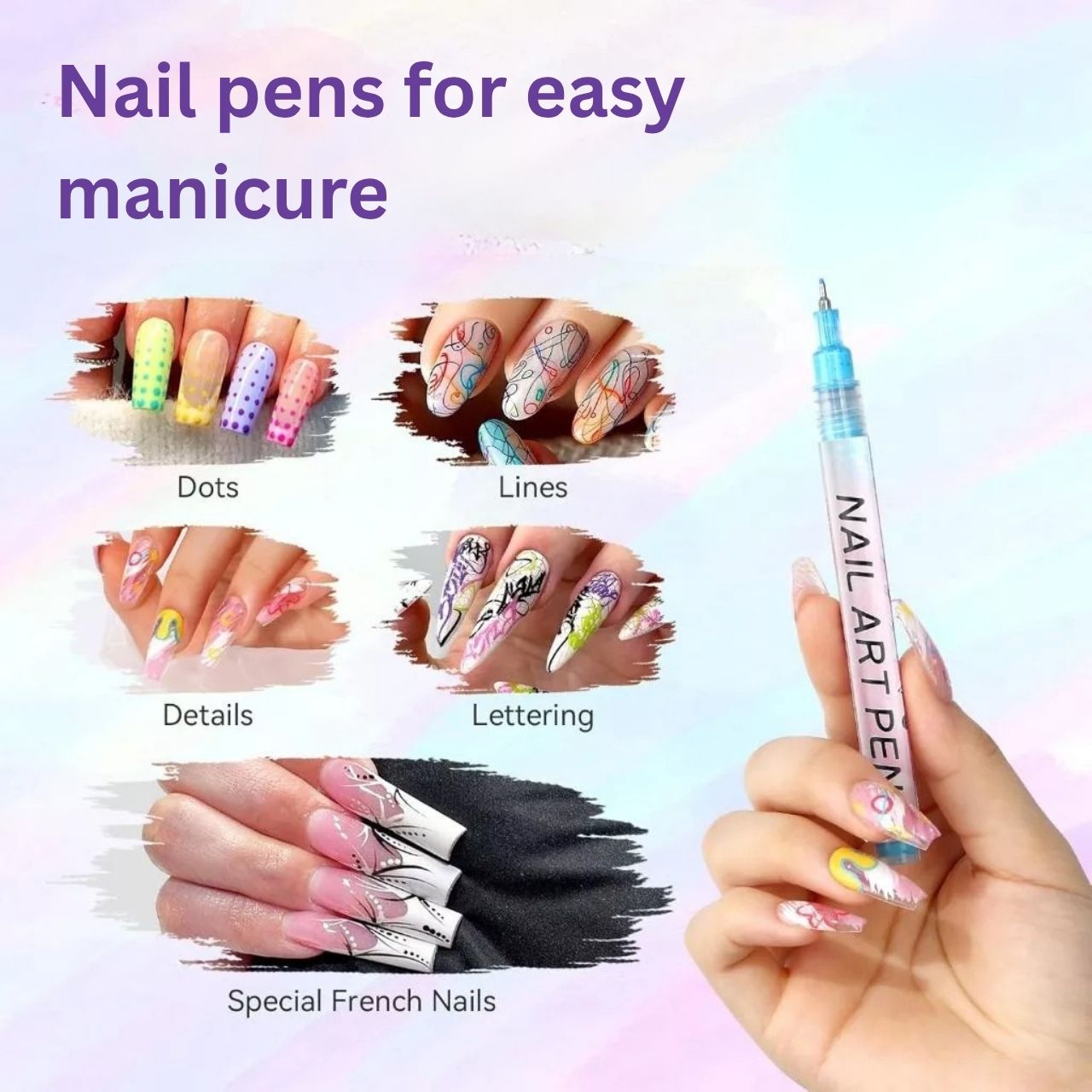 Komplet barvnih pisal za poslikavo nohtov, ArtNails - Image 8