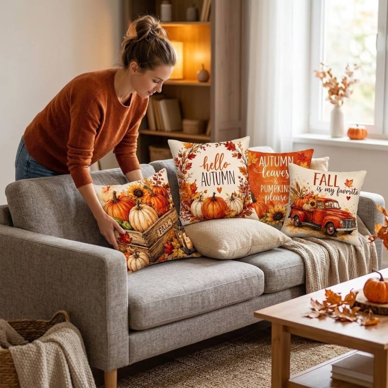 Prevleka za blazino z jesenskim motivom, AutumnPillows - Image 9