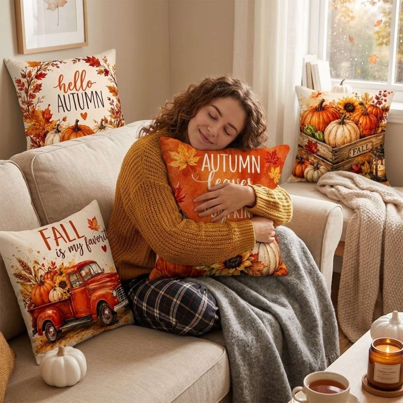 Prevleka za blazino z jesenskim motivom, AutumnPillows - Image 10