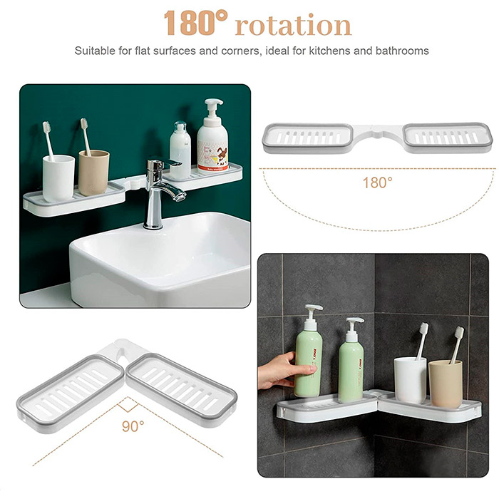 BathroomShelf, kopalniška polica, ki se lahko namesti pod kotom 90° ali 180° - Image 4