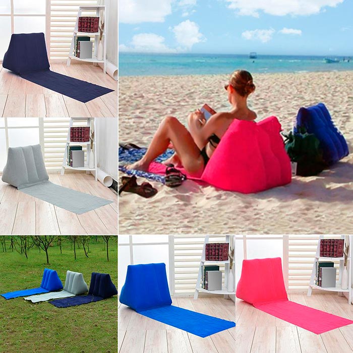 Kompaktna blazina za na plažo ima ergonomsko obliko in popolno podporo hrbtu, kar omogoča prijeten in udoben počitek!