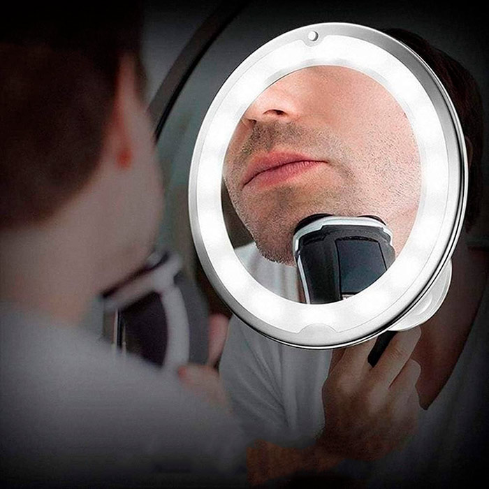 BeautyMirror, ogledalo s povečavo, močno LED lučko in upogljivim držalom - Image 4