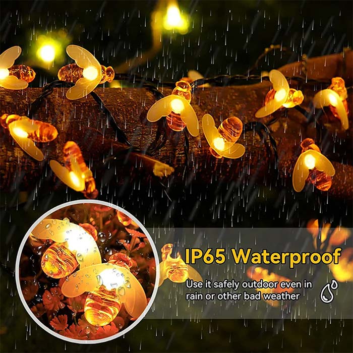 BeeLights, solarna svetilka s 30 LED lučkami v obliki čebel - Image 4