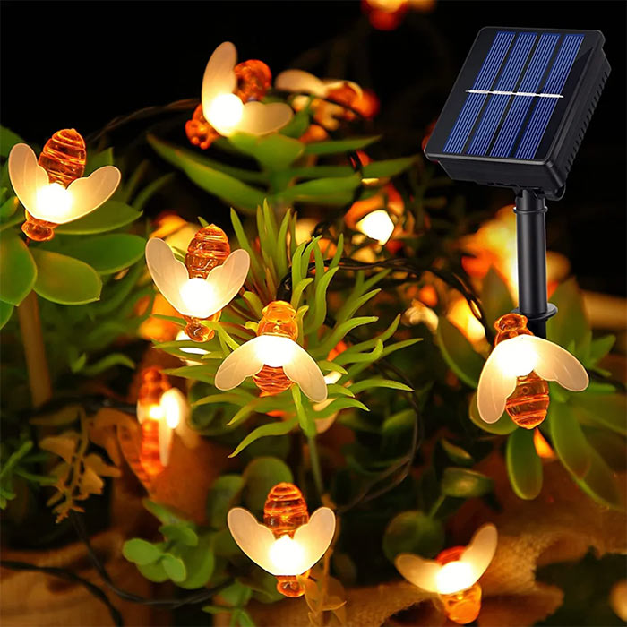 BeeLights, solarna svetilka s 30 LED lučkami v obliki čebel - Image 7