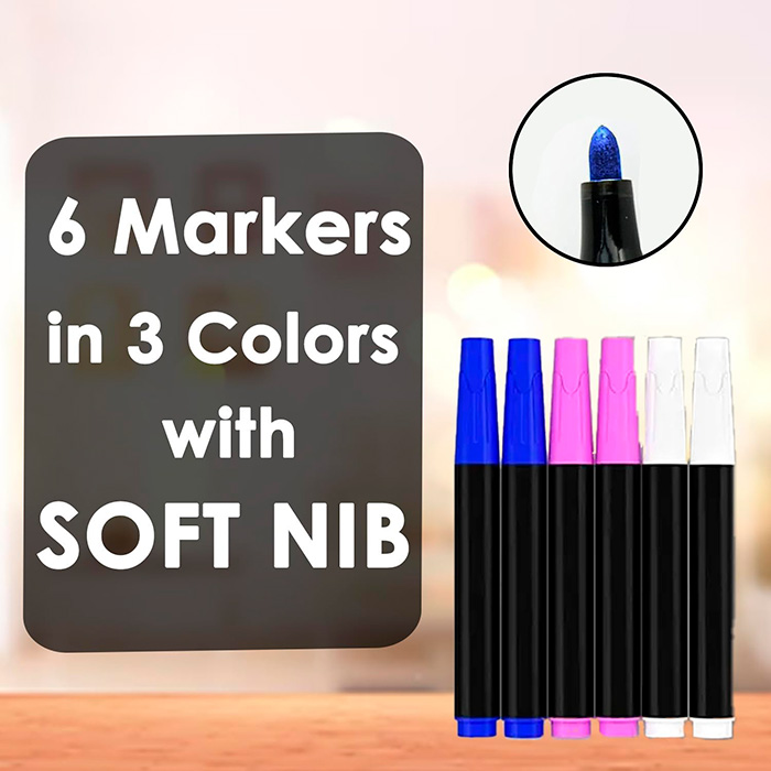 BoardMarkers, komplet 6 flomastrov za magnetno tablo - Image 2