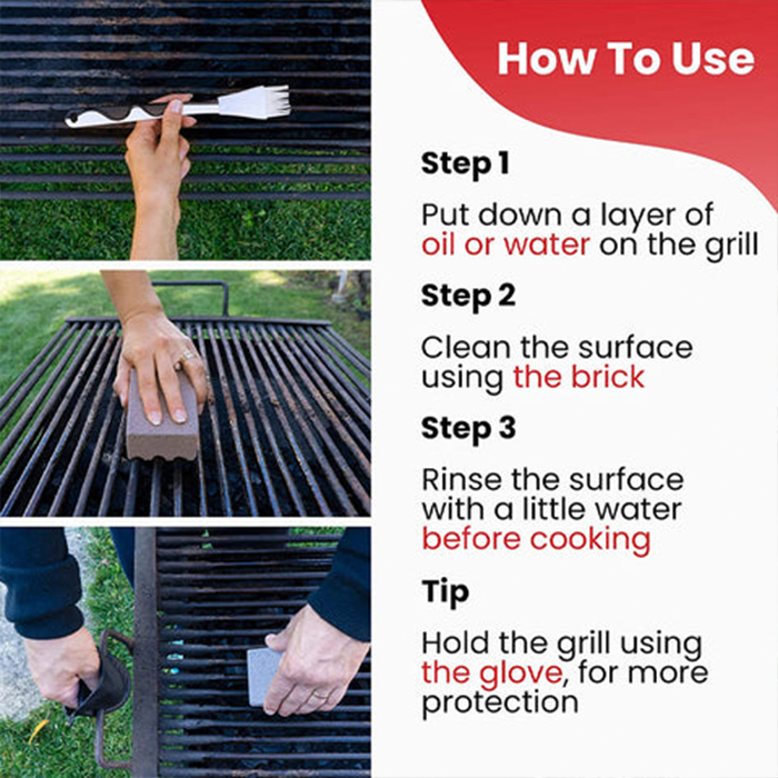 BrickGrill, 1 + 1 GRATIS čistilni kamen za žar rešetke - Image 5