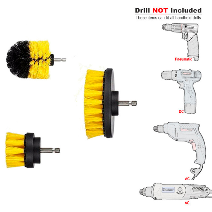 BrushDrill, set krtač za čiščenje – 3 različni nastavki za električni vrtalnik - Image 3
