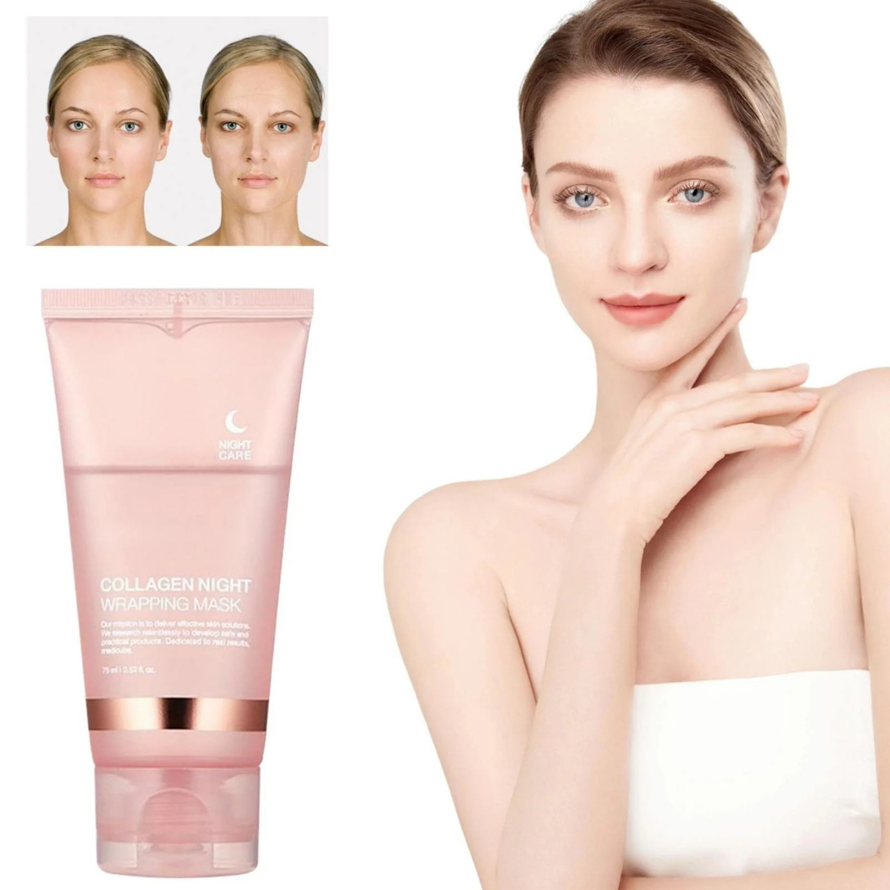 CollagenMask, kolagenska nočna maska za obraz s peel-off učinkom (1+1 GRATIS ) - Image 6