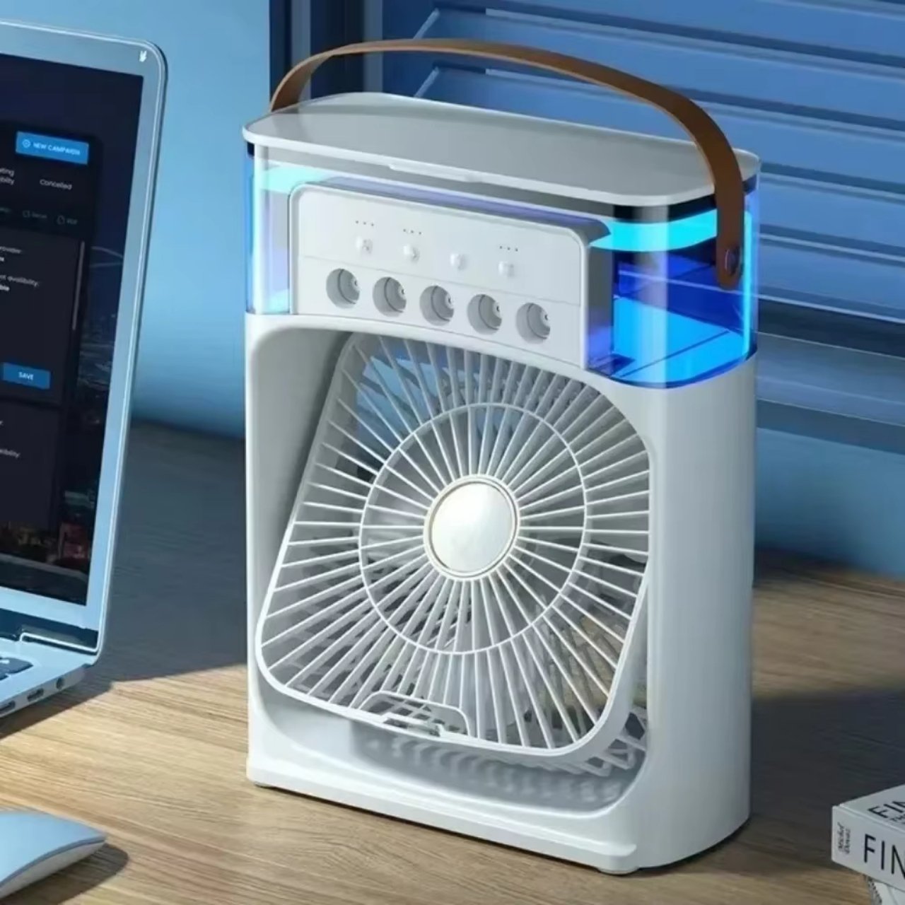 Coolio, prenosni ventilator 3v1 s funkcijo vlažilnika, LED lučko in hlajenjem - Image 8
