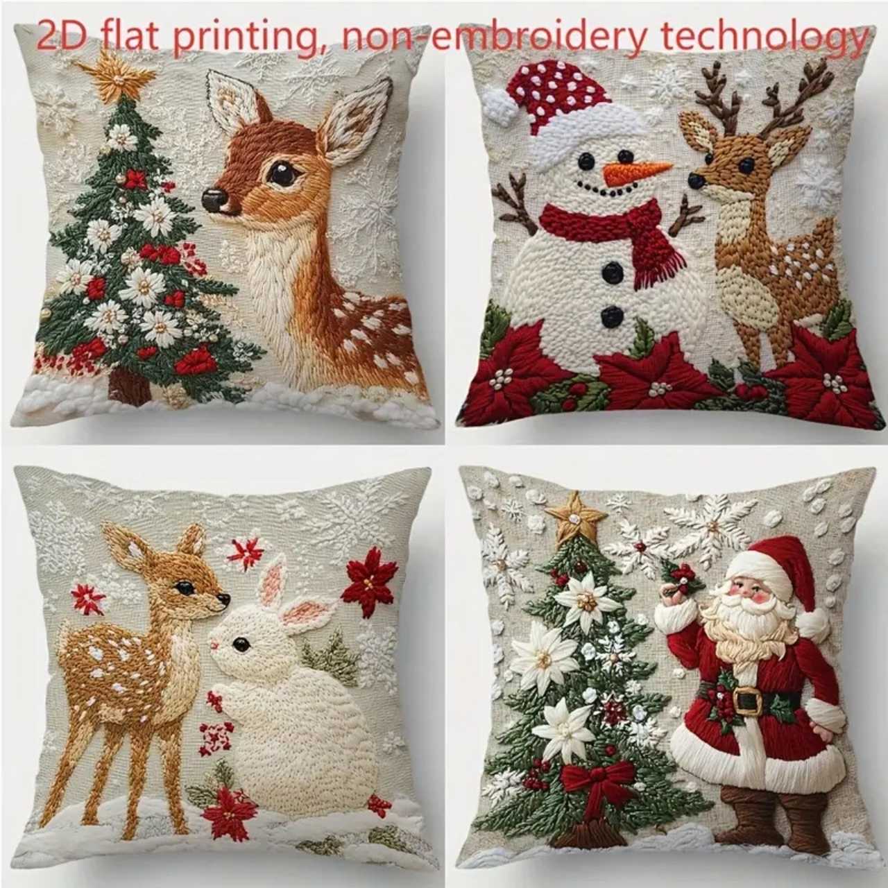 CutePillows, božične prevleke za blazine (4 kosi) - Image 4