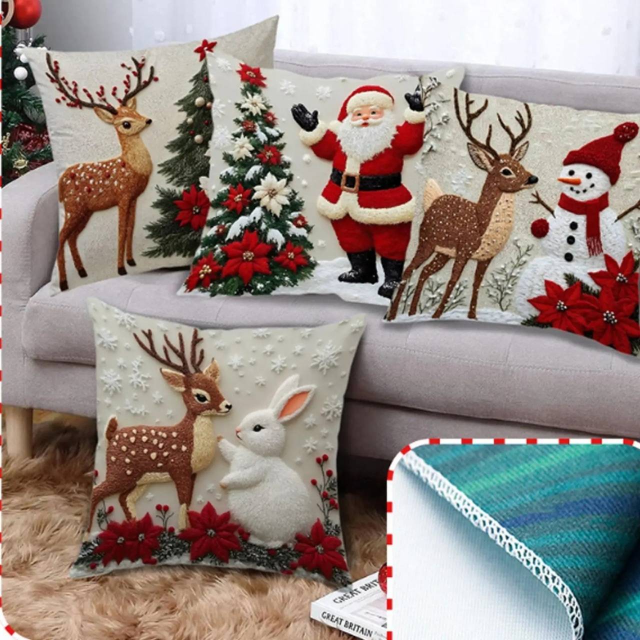CutePillows, božične prevleke za blazine (4 kosi) - Image 3
