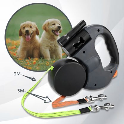 DDR-TST, Dvojni povodec za pse FlexiPaws - Image 2