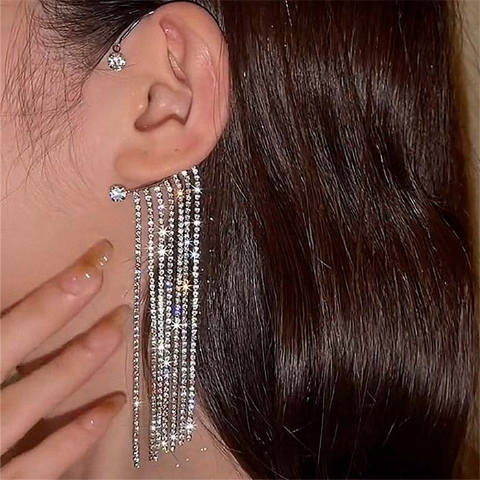 EarringCrystals, viseči uhani s kristalčki (1 kos) - Image 8