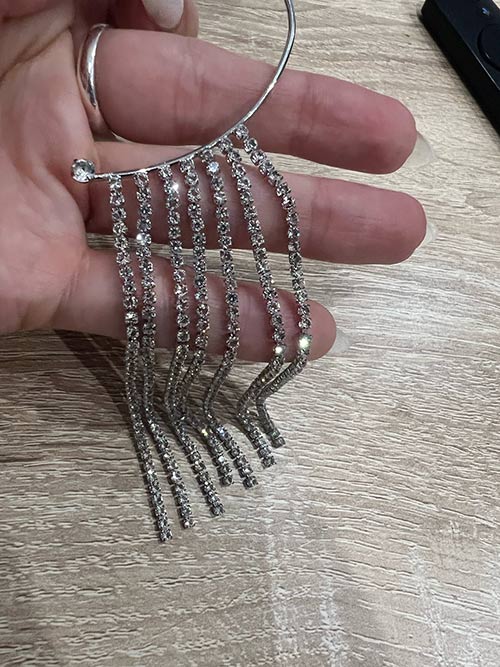 EarringCrystals, viseči uhani s kristalčki (1 kos) - Image 9