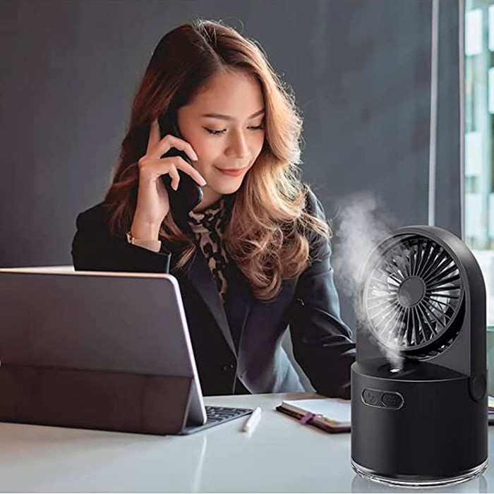 Ventilator ima 3 različne hitrosti (nizka, srednja in visoka) ter 2 načina pršenja (stalno in prekinjeno)!