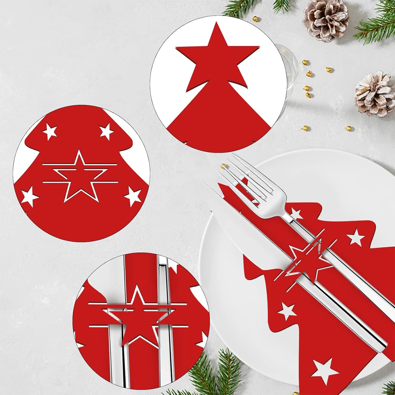 Festives, 12-delni božični pogrinjek za pribor - Image 1