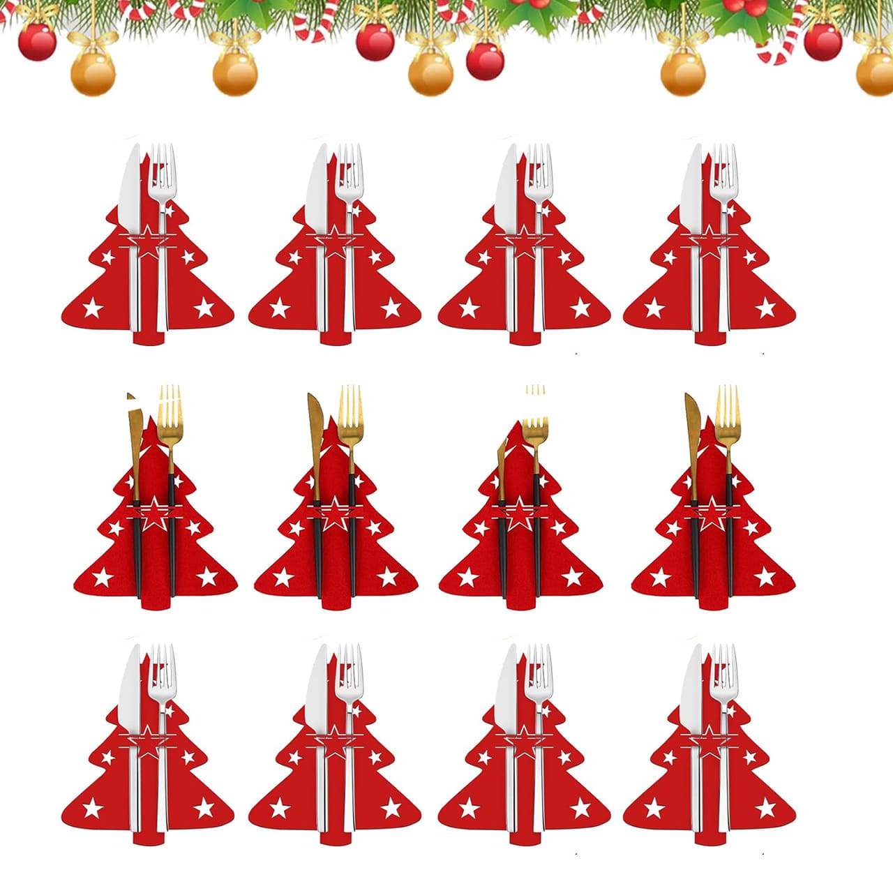 Festives, 12-delni božični pogrinjek za pribor - Image 2