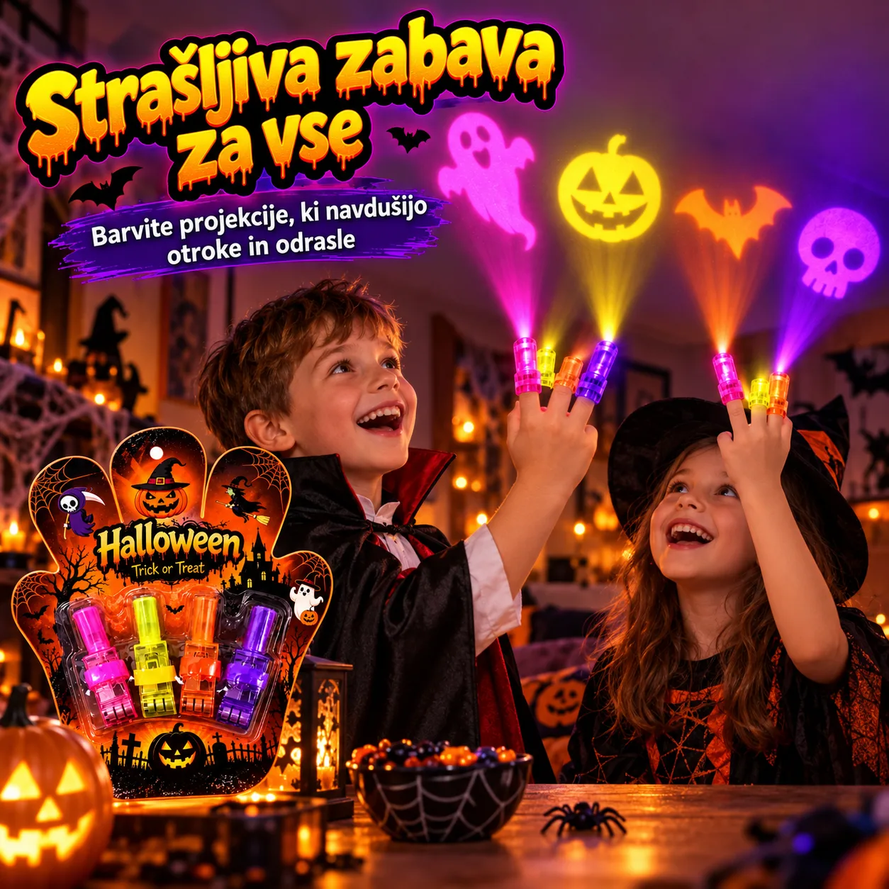 LED projektorji za prste - noč čarovnic, FingerLights - Image 7