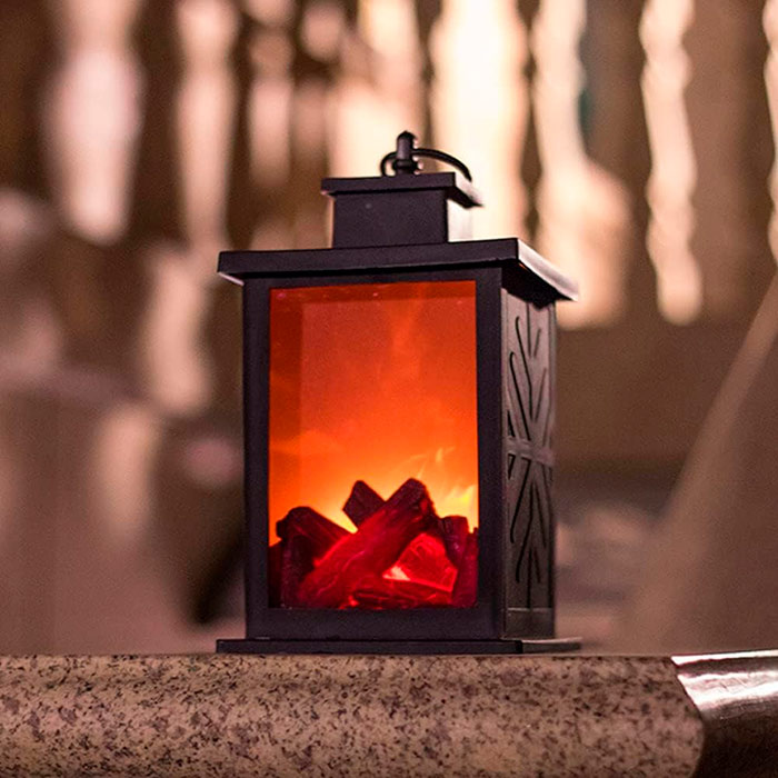 FireLantern, okrasna svetilka z izgledom kamina in navideznim ognjem - Image 3