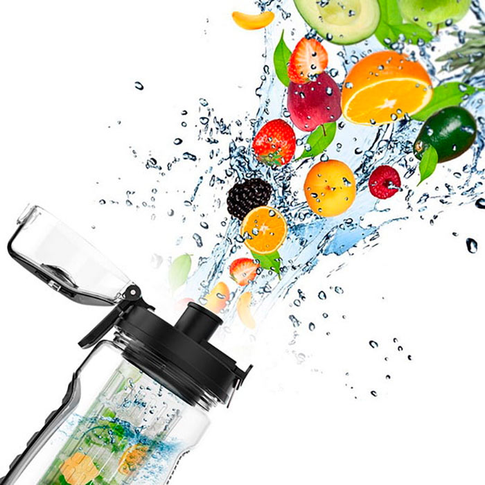 FruitBottle, plastenka za vodo z infuzorjem za sadje, zelišča ali čaj (1000 ml) - Image 9