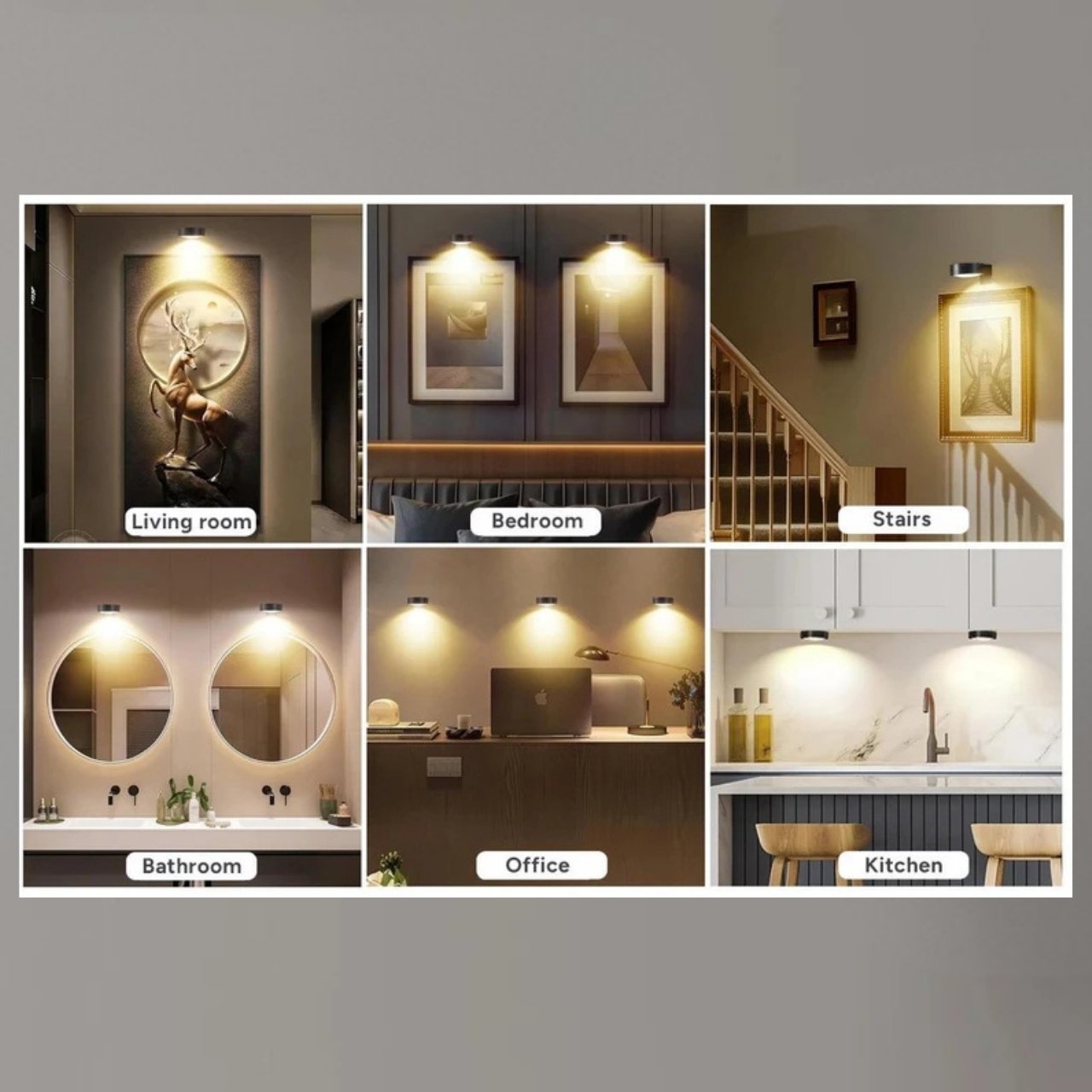 GalleryGlow, magnetna LED svetilka za osvetlitev slik (2 kosa) - Image 5