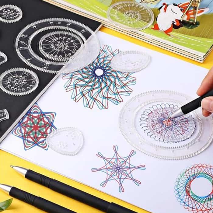 GeoArtKit, 27-delni set za risanje z geometrijskimi spirografi - Image 4