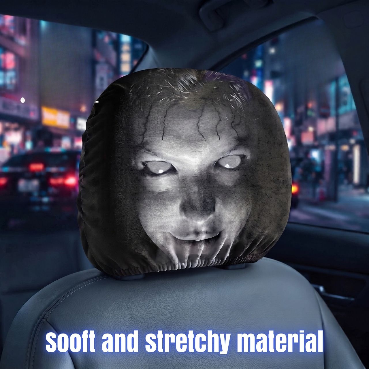 Strašljiva prevleka za avto vzglavnik (2 kosa), GhostFace - Image 7