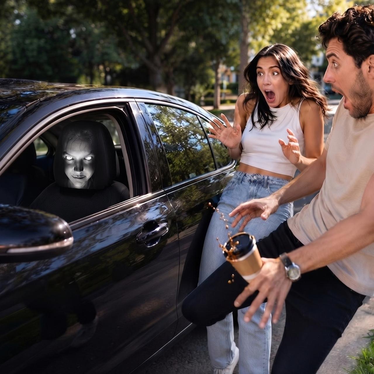 Strašljiva prevleka za avto vzglavnik (2 kosa), GhostFace - Image 8