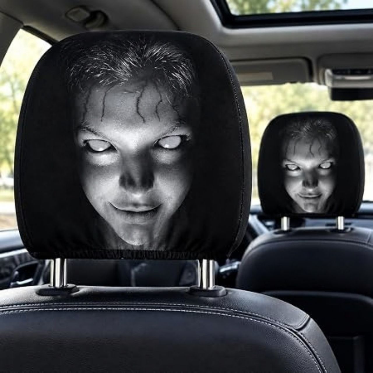 Strašljiva prevleka za avto vzglavnik (2 kosa), GhostFace - Image 9