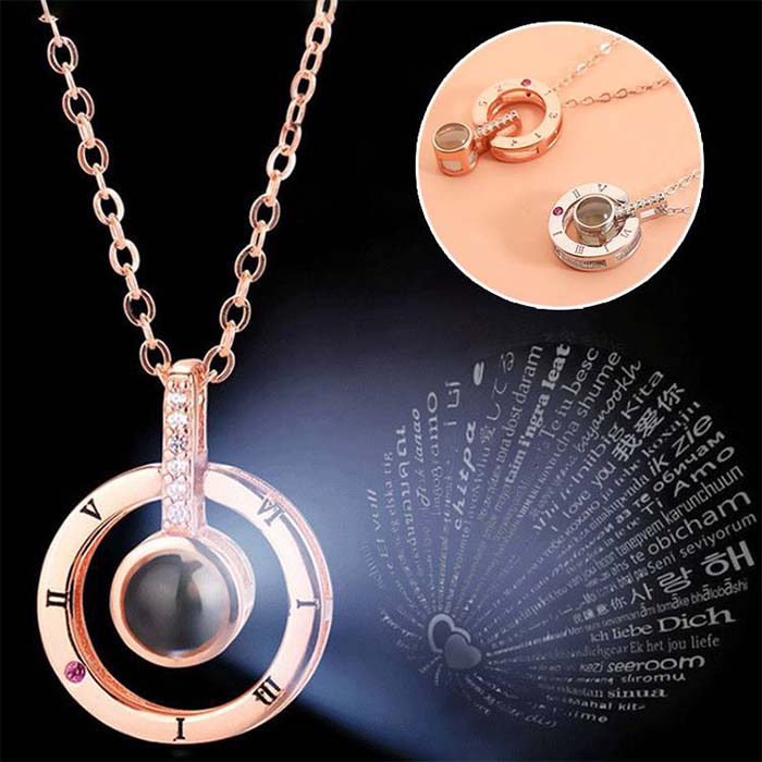GiftBox, ogrlica z darilno škatlo in čudovito umetno vrtnico - Image 2