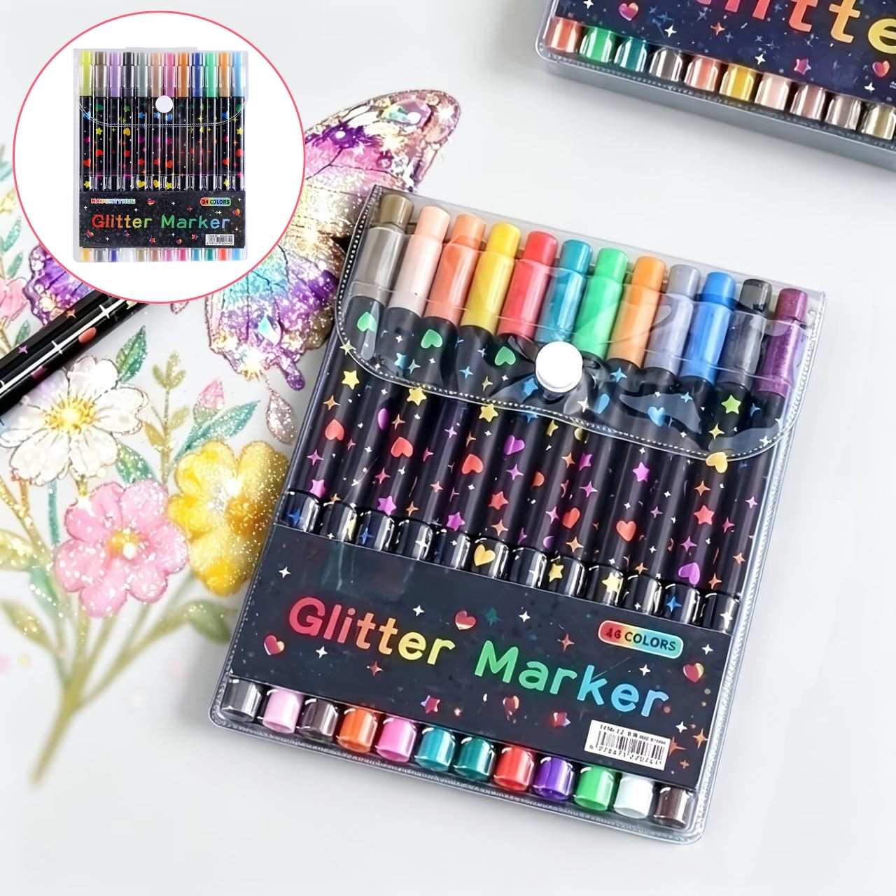 Flomastri z bleščicami, GlitterMarkers - Image 4