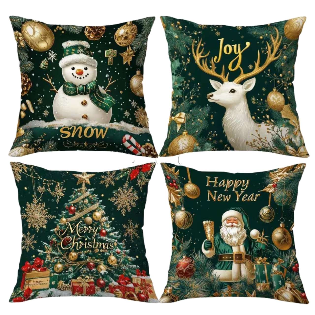Božične prevleke za blazine (4 kosi), GreenXmass - Image 3