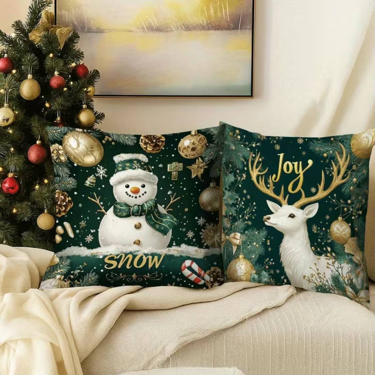 Božične prevleke za blazine (4 kosi), GreenXmass - Image 4