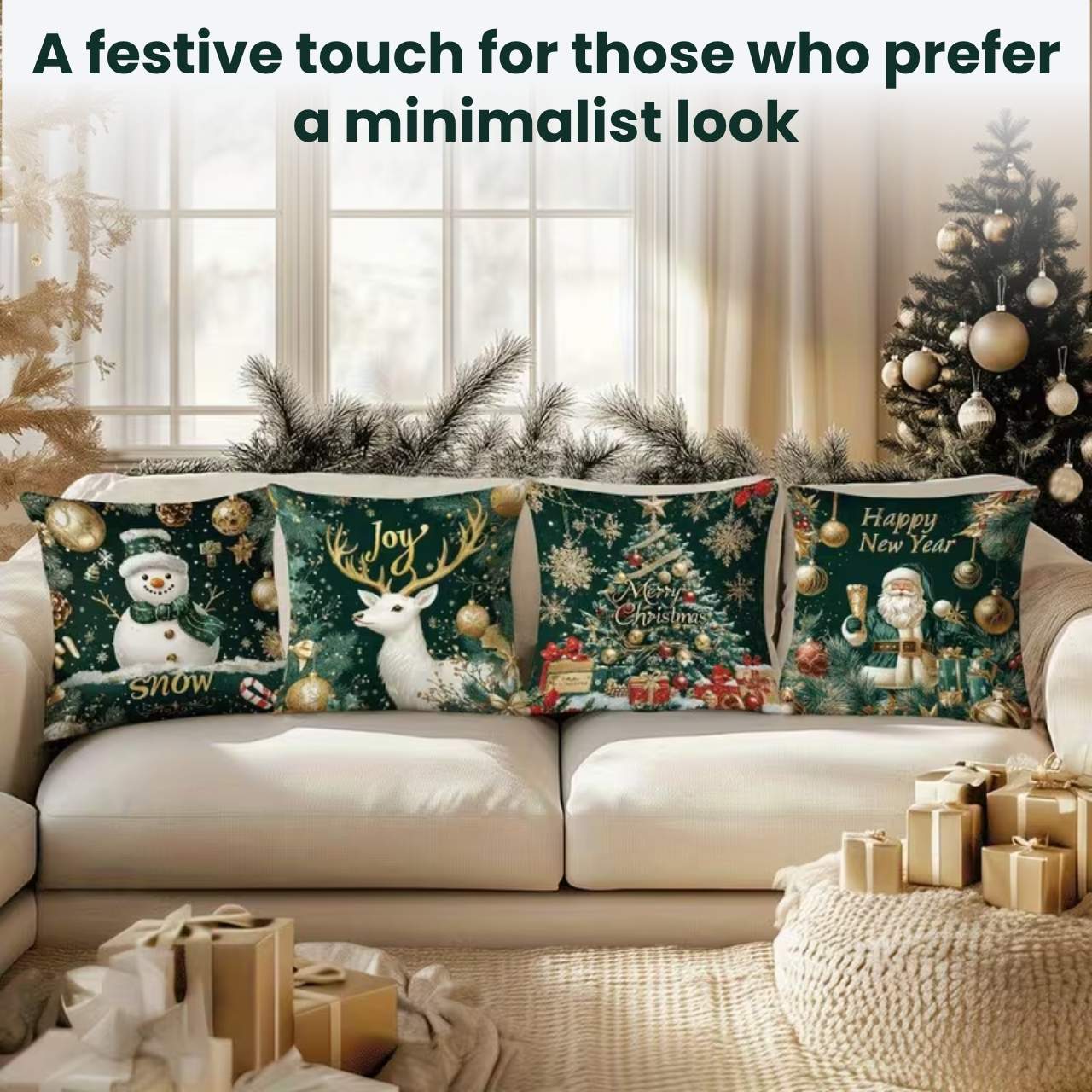 Božične prevleke za blazine (4 kosi), GreenXmass - Image 7