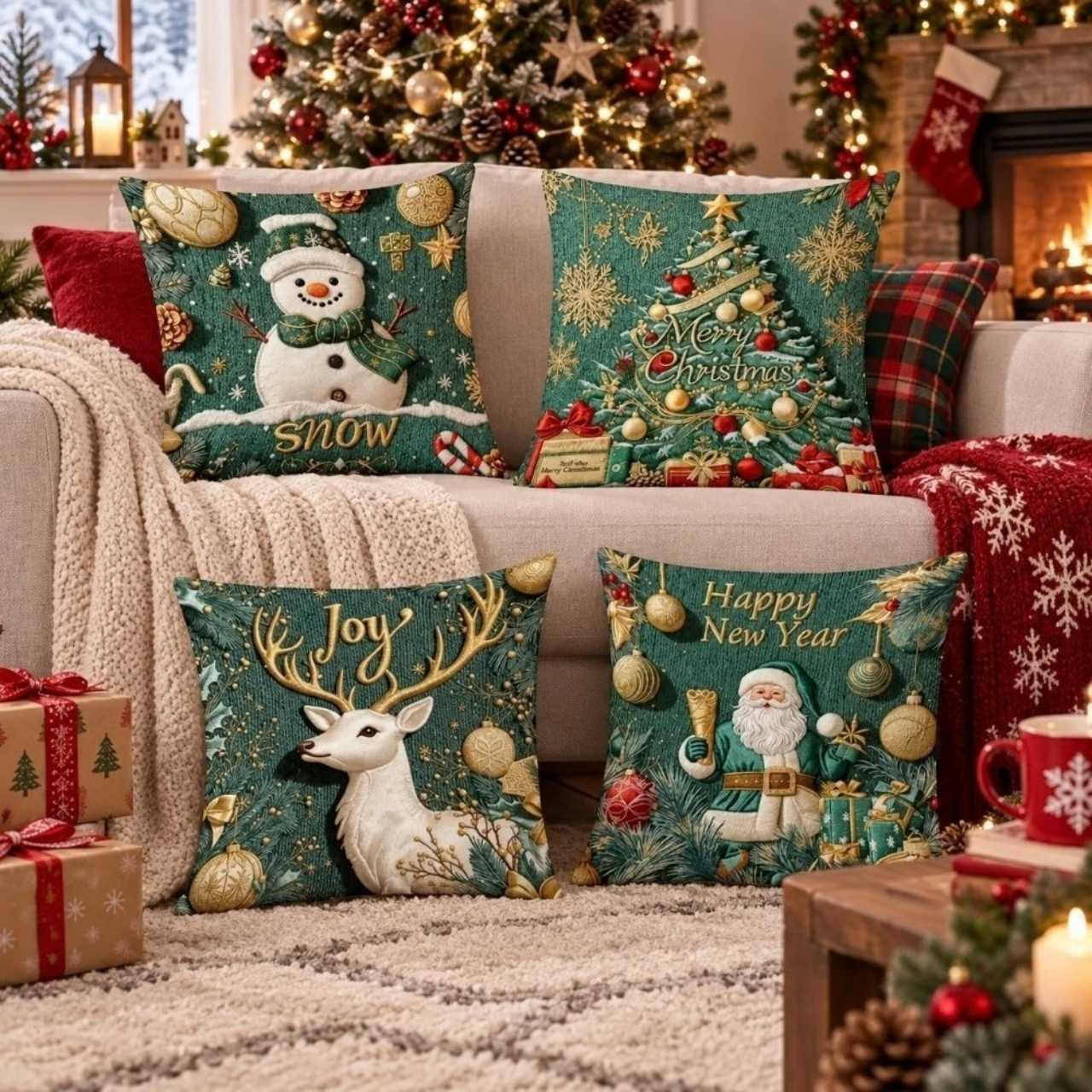 Božične prevleke za blazine (4 kosi), GreenXmass - Image 10