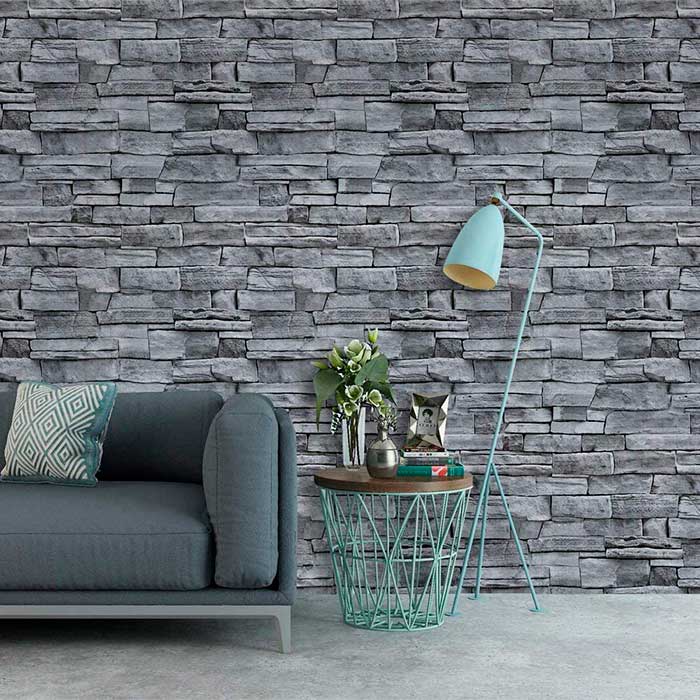 GreyBricks, samolepilne stenske nalepke s 3D izgledom sive opeke - Image 3
