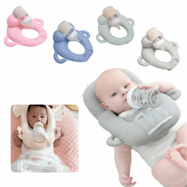 HRANBLAZ-ROZ, Blazina za hranjenje z držalom za stekleničko - video