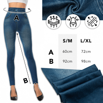 JEANLEGS-L/XL, Oblikovane jeans hlače - Image 3