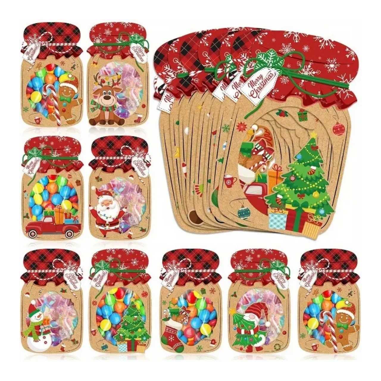 JarGifts, komplet božičnih kartic za praznična darilca (48 kos.) - Image 5