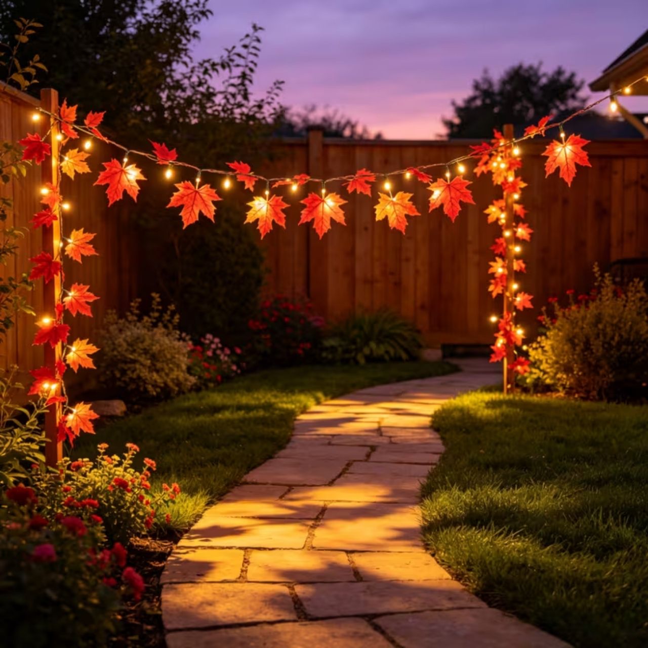 Solarna LED veriga z jesenskimi listi, MapleLeaf - Image 4