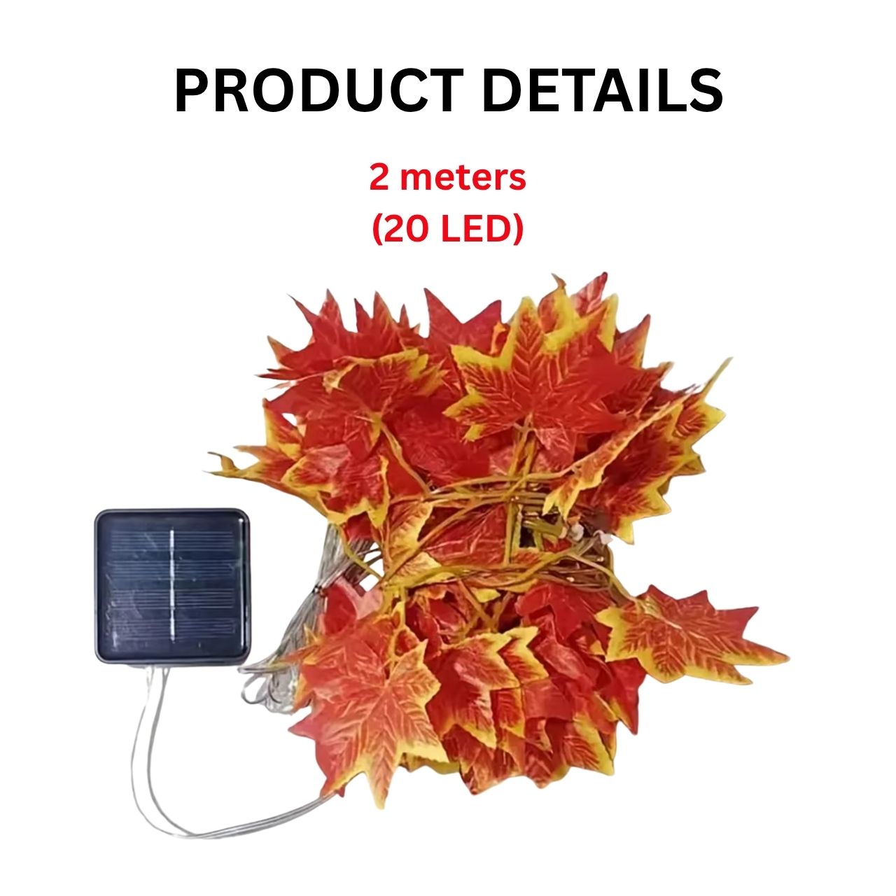 Solarna LED veriga z jesenskimi listi, MapleLeaf - Image 7