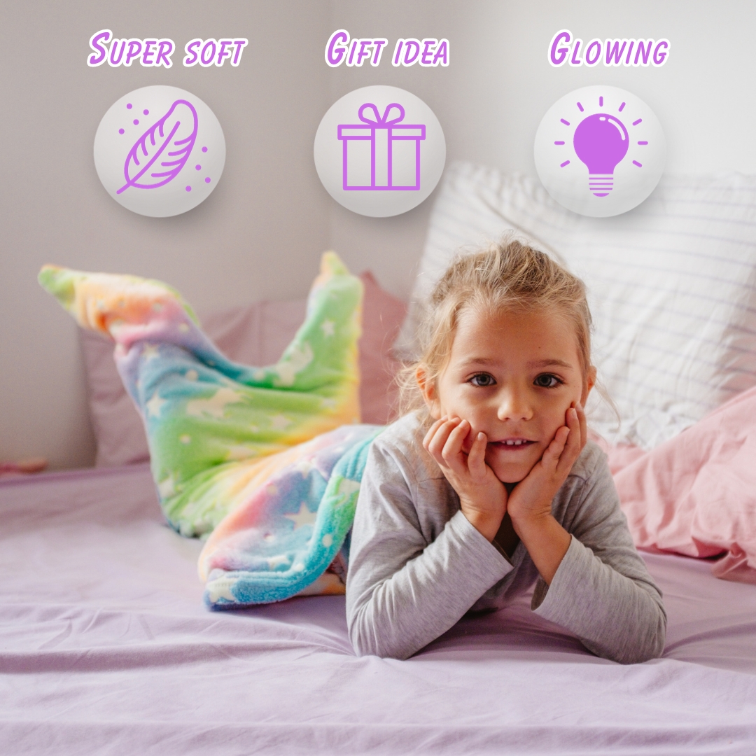 MermaidBlanket, otroška odeja v obliki repa morske deklice - Image 3