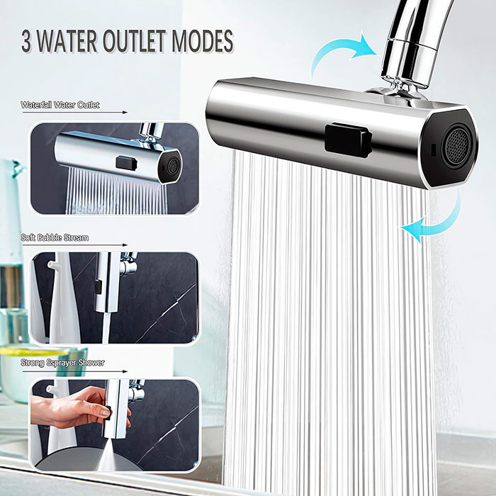 ModernFaucet, podaljšek za pipo s 3 načini iztekanja vode - Image 4