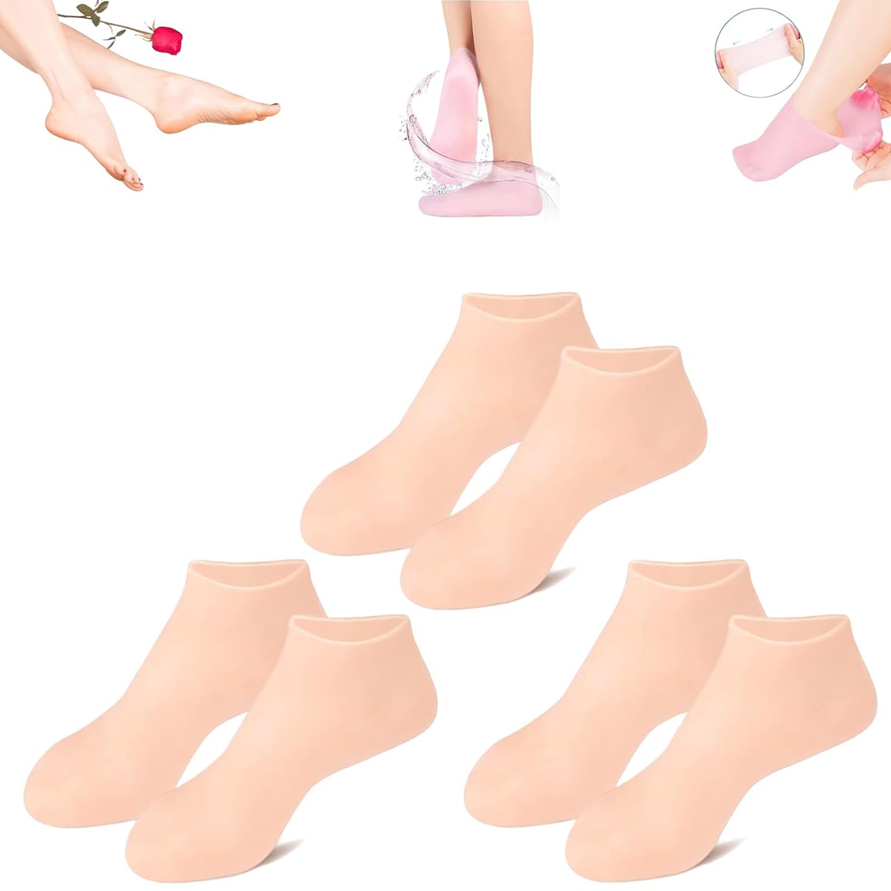 MoistMask, vlažilne silikonske nogavice za nego stopal (1+1 GRATIS ) - Image 10